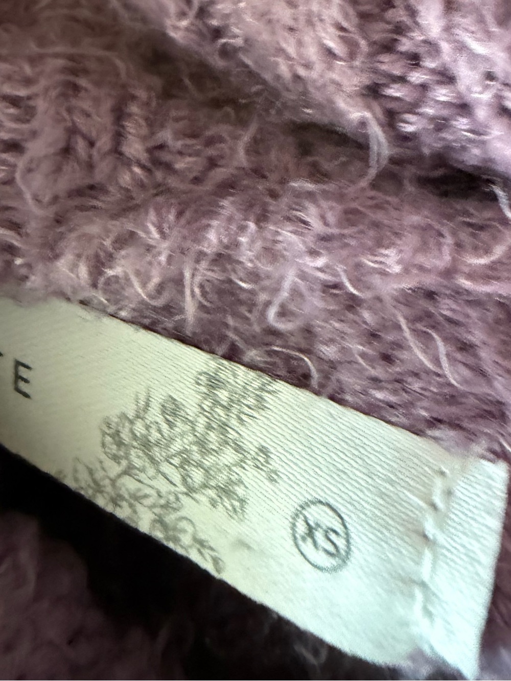 Altar'd State Cozy Fuzzy Ribbed Turtleneck Sweater Purple XS - Picture 3 of 7